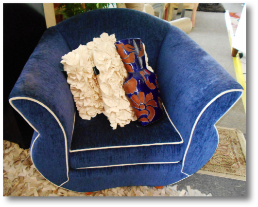 Comfy Oversized Ocean Blue Side Chair